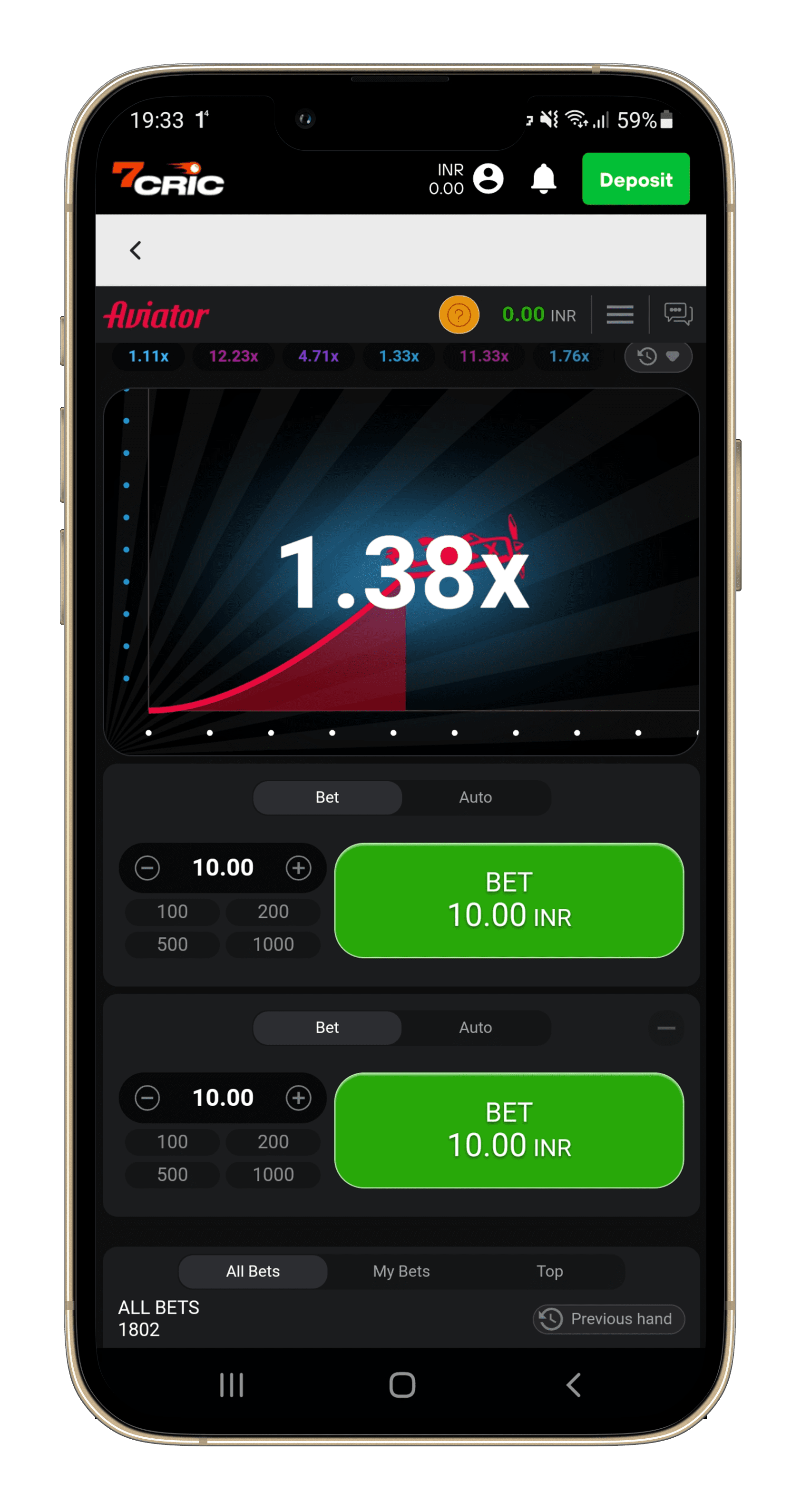 7cric Aviator game app betting game